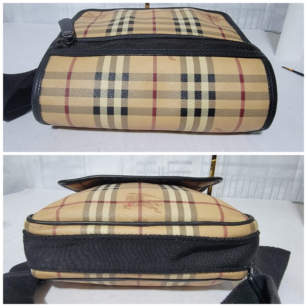 Authentic Burberry Beige/Black Messenger Crossbody Shoulder Bag - Picture 8 of 16